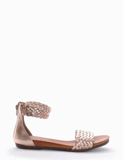 sandalo tacco 1 cm bronzo
