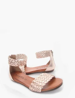 sandalo tacco 1 cm bronzo