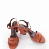 sandalo tacco 7 cm cuoio