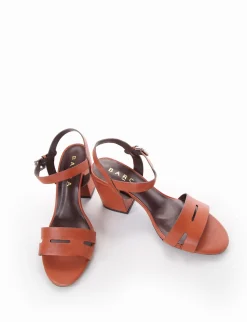 sandalo tacco 7 cm cuoio