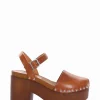 sandalo tacco 10 cm cuoio