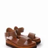 Sandalo tacco 4 cm cuoio