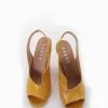 sandalo tacco 8 cm giallo