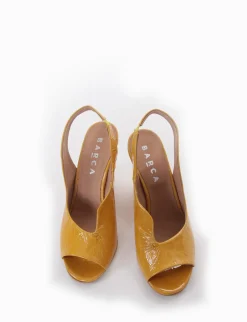 sandalo tacco 8 cm giallo