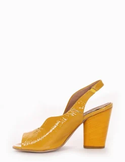 sandalo tacco 8 cm giallo