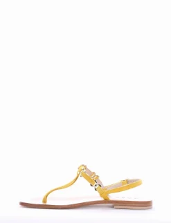 sandalo tacco 1 cm giallo