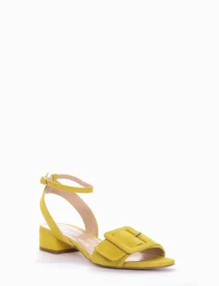 sandalo tacco 3 cm giallo