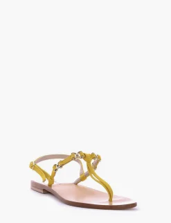 sandalo tacco 1 cm giallo