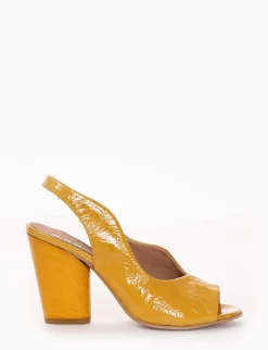 sandalo tacco 8 cm giallo