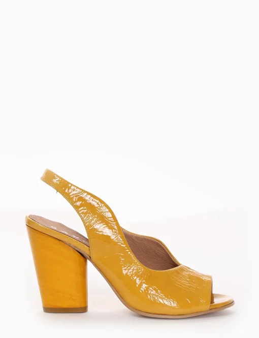 sandalo tacco 8 cm giallo