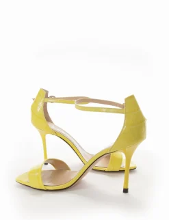 sandalo tacco 9 cm giallo