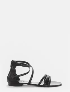 Sandalo tacco 1 cm nero