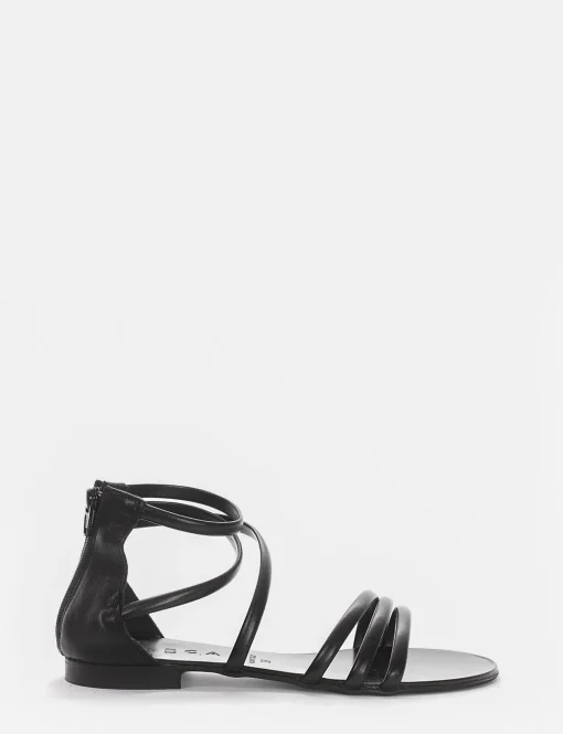Sandalo tacco 1 cm nero