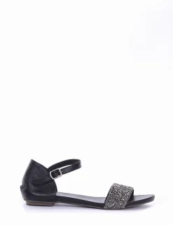 sandalo tacco 1 cm nero
