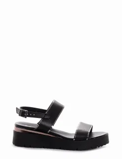 Sandalo tacco 1 cm nero