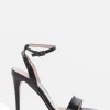 sandalo tacco 1 cm nero
