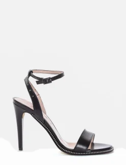 sandalo tacco 1 cm nero