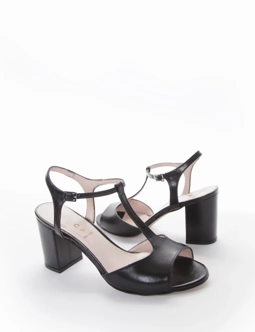 sandalo tacco 7 cm nero