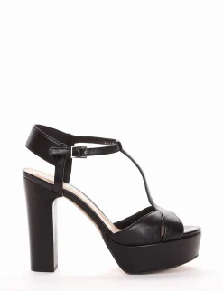 sandalo tacco 10 cm nero