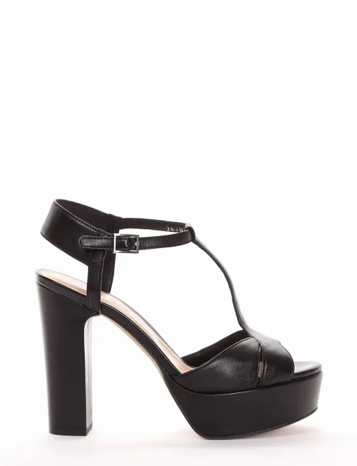 sandalo tacco 10 cm nero