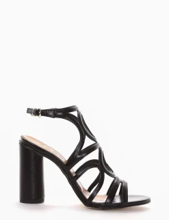 sandalo tacco 10 cm nero
