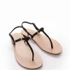 sandalo tacco 1 cm nero