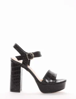 sandalo tacco 10 cm nero