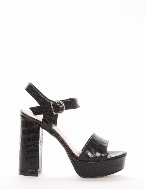 sandalo tacco 10 cm nero