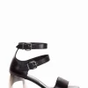 sandalo tacco 6 cm nero