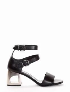 sandalo tacco 6 cm nero