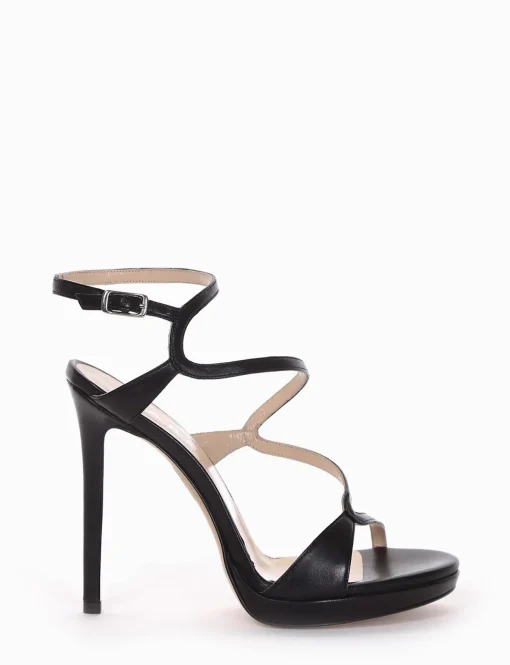 sandalo tacco 10 cm nero