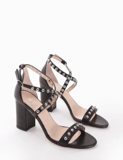 sandalo tacco 8 cm nero