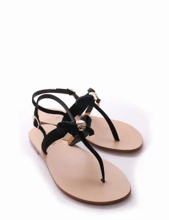 Sandalo tacco 1 cm nero
