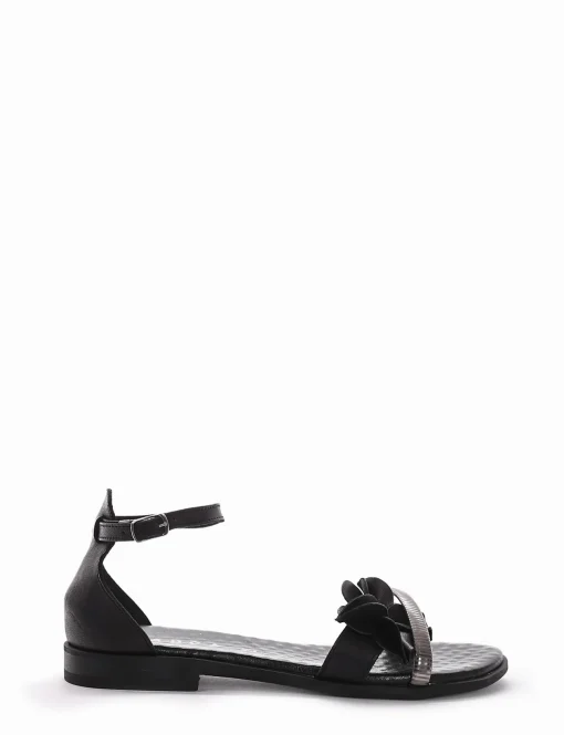 Sandalo tacco 1 cm nero