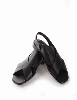 sandalo tacco 2 cm nero