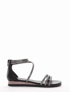 sandalo tacco 2 cm nero