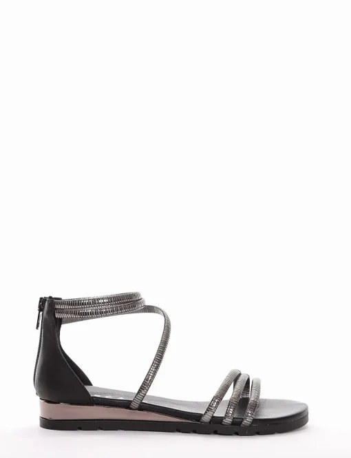 sandalo tacco 2 cm nero