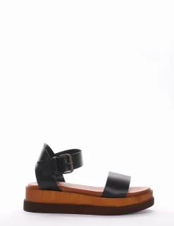 Sandalo tacco 4 cm nero