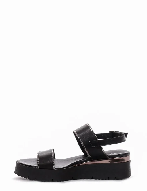 Sandalo tacco 1 cm nero