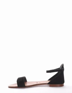 Sandalo tacco 1 cm nero