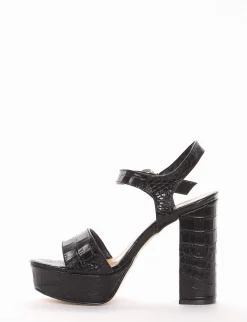sandalo tacco 10 cm nero
