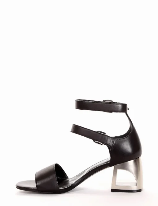 sandalo tacco 6 cm nero