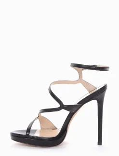 sandalo tacco 10 cm nero