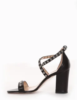 sandalo tacco 8 cm nero