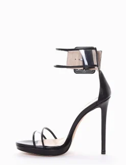 sandalo tacco 10 cm nero