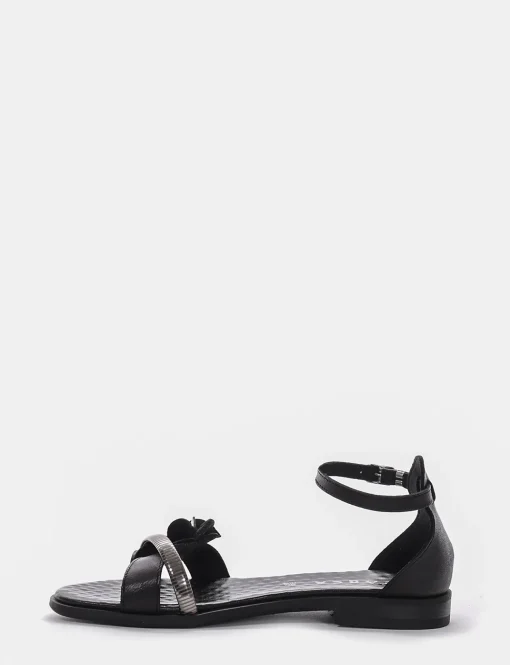 Sandalo tacco 1 cm nero