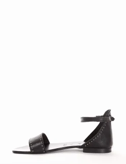 sandalo tacco 1 cm nero