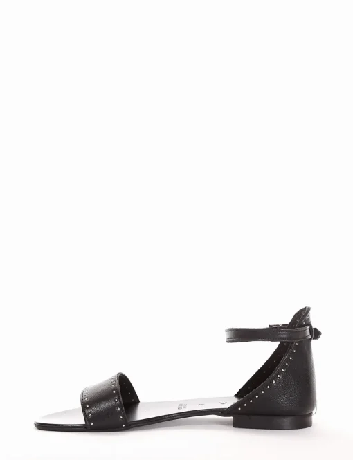 sandalo tacco 1 cm nero