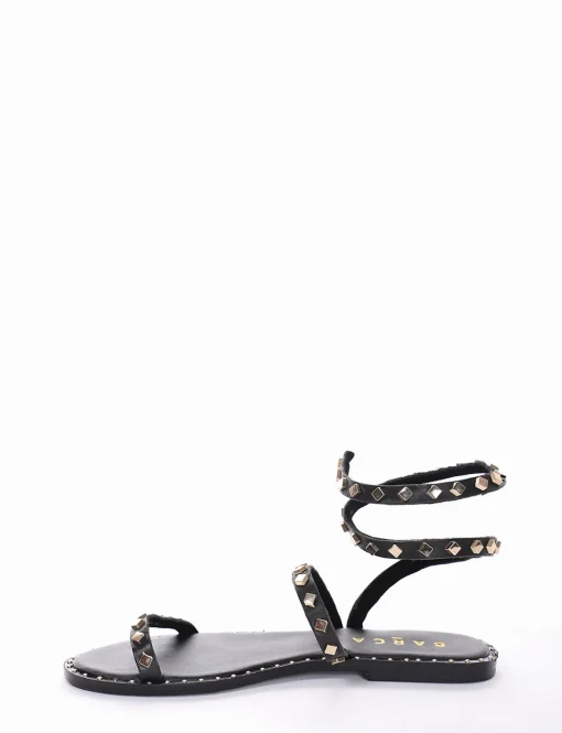 sandalo tacco 1 cm nero