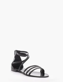 Sandalo tacco 1 cm nero